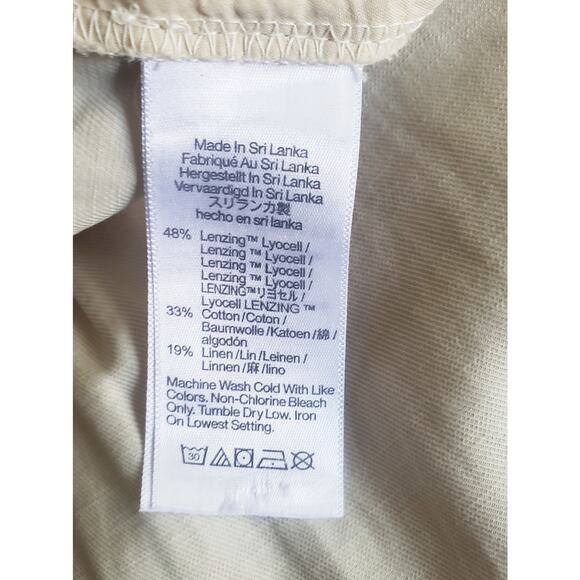 Madewell NWT Slouchy Straight Pants in Drapey Twill Cream Size 14 - Picture 9 of 9